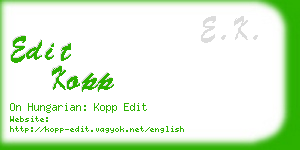 edit kopp business card